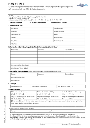 Platzanfrage